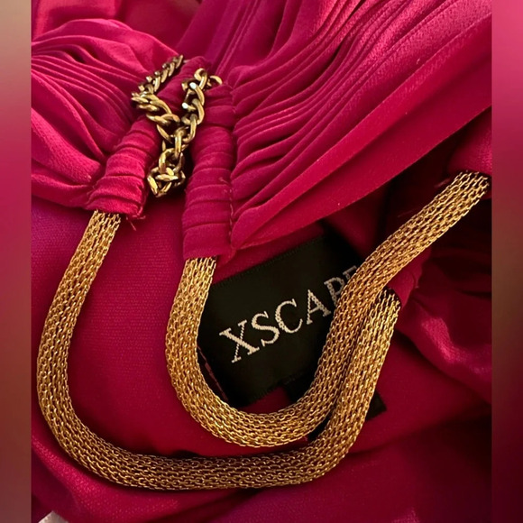 Xscape beautiful pleated halter maxi dress size 4 - Picture 12 of 14